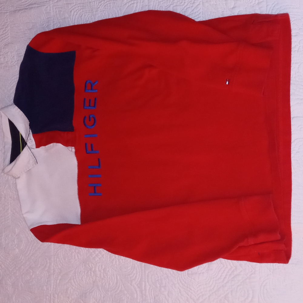 Tommy Hilfiger size large red and navy blue